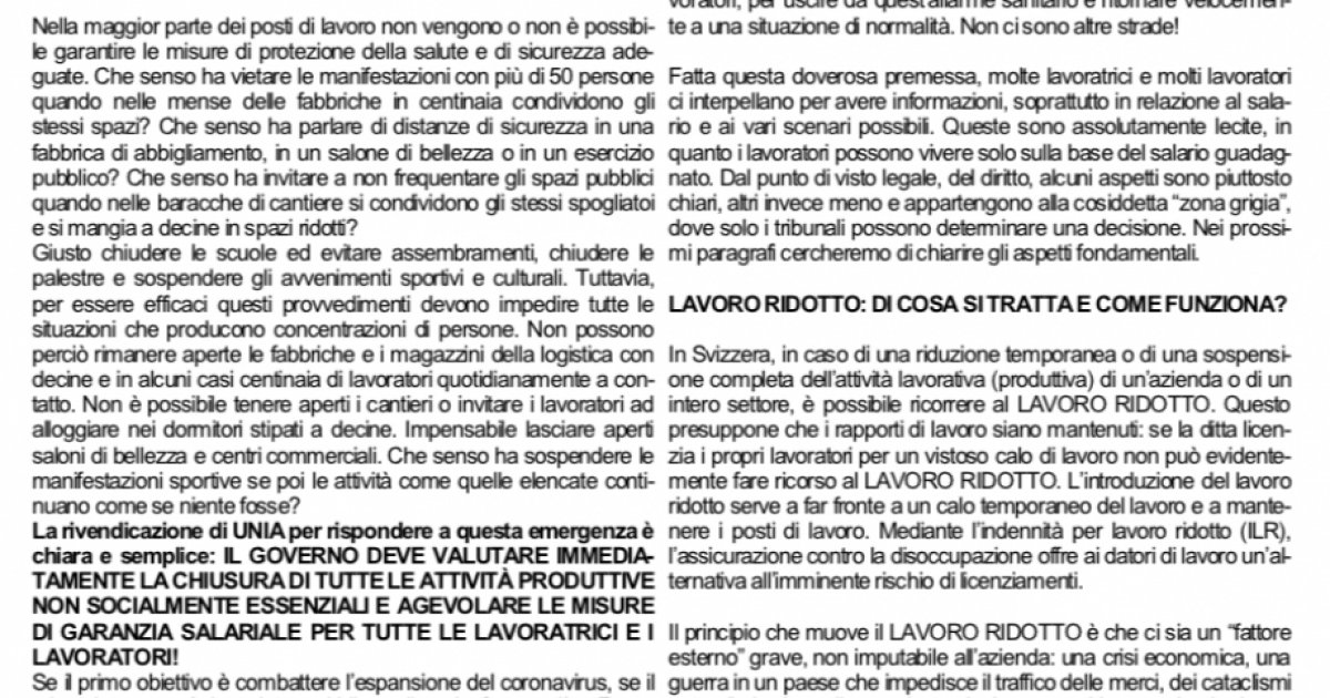 Unia Fermare La Produzione Contro Gli Abusi Laregione