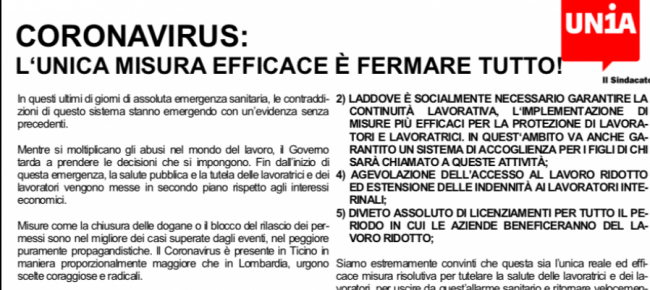 Unia Fermare La Produzione Contro Gli Abusi Laregione