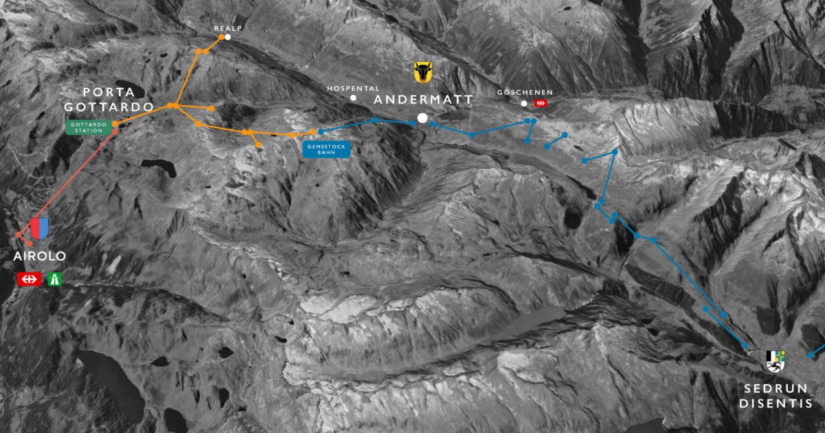 In funivia da Airolo ad Andermatt e Realp, partito lo studio ...
