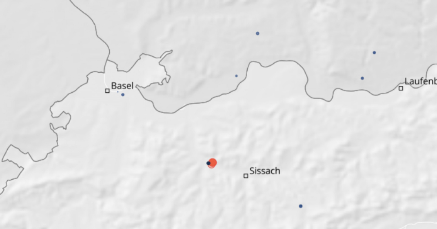 Trema la terra a Liestal: registrato un sisma di magnitudo 3,0