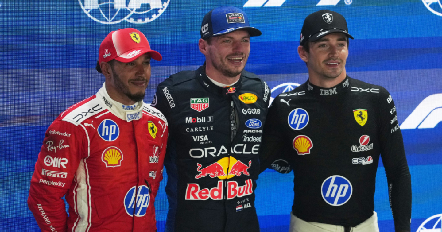 Max Verstappen in pole position a Singapore